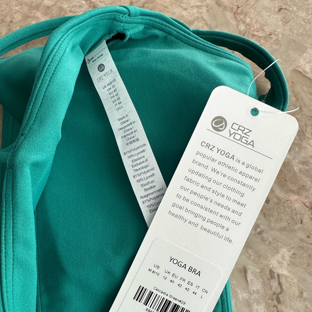 CRZ YOGA Butterluxe Square Neck Cami Padded Mini Bra Size M (8-10) - Picture 7 of 7